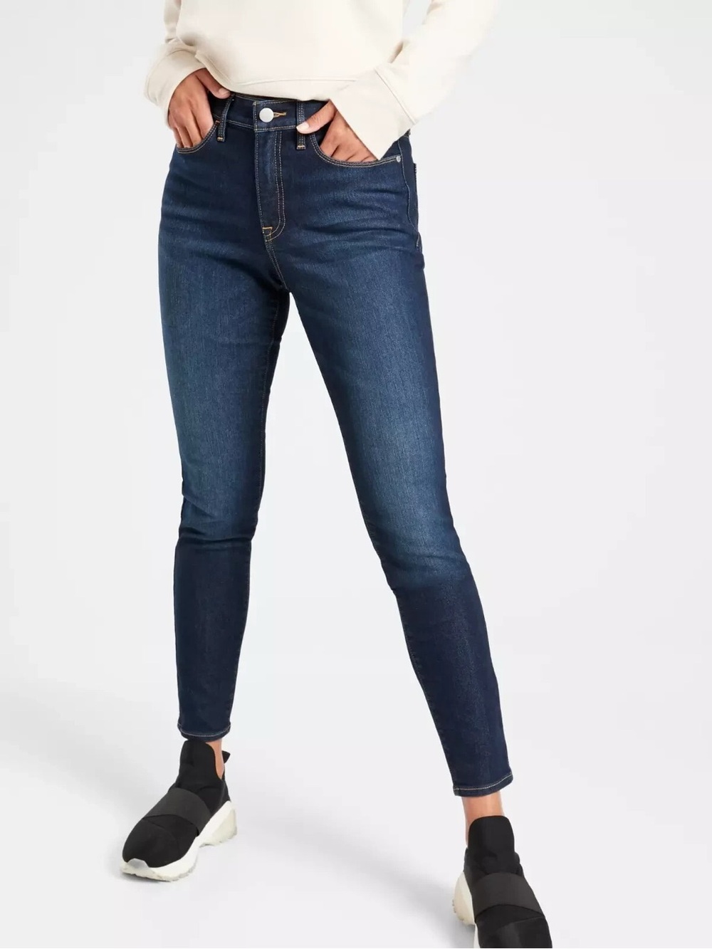 Athleta Sculptek Skinny Blue Jeans size 2